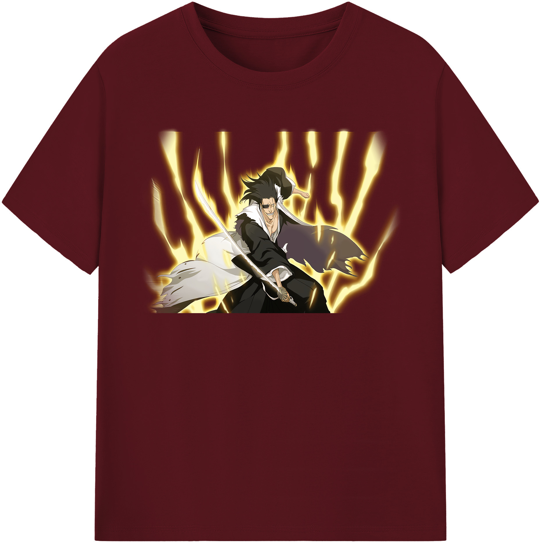 （画像用） ブリーチ ざらき けんぱち BLEACH Zaraki Kenpachi 綿100％半袖Tシャツ（フロントプリント）